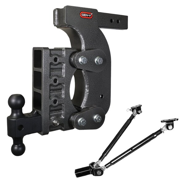 The BOSS TORSION-FLEX 2.5 in. Rec 15 in. Drop 2.4K TW 21K Hitch Dual-Ball Stabilizer